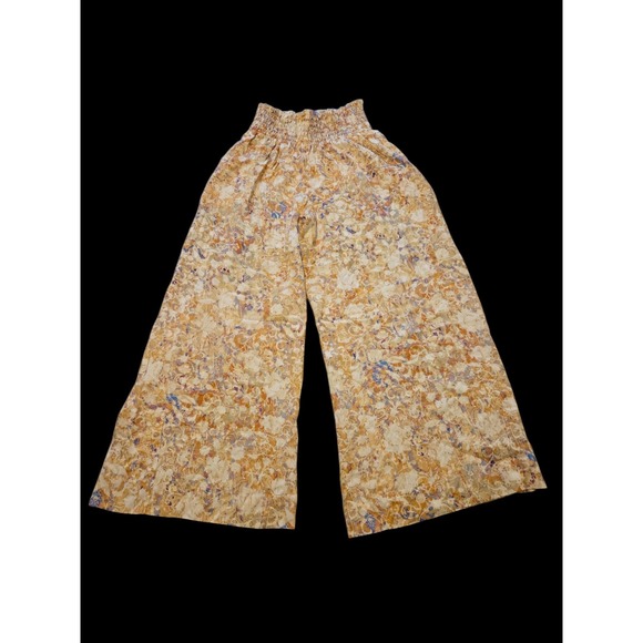 Womens Peruvian Connection 100% Viscose Wide-Leg Floral Soft  Elastic Pants EUC‎ - Picture 2 of 15